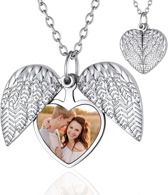 FindChic Locket Necklace for Women, Silver/Black/Rose Gold/Gold Plated Personalized Memorial Gifts, Custom Photo Jewelry for Loved Ones, Birthday Valentine's Day Keepsake, Versatile Styles Available