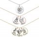 Personalized pet portrait necklace, handmade commemorative jewelry gift, customized round disc photo engraving necklace, suitable for animal lovers, dog mothers, dog fathers
